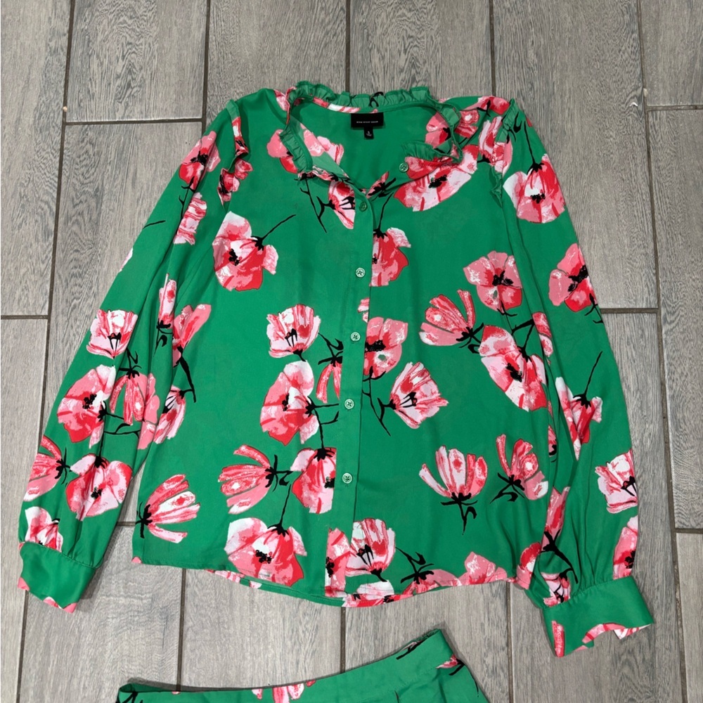 Who What Wear Matching Set Floral Top and Skirt Size Small 6 - Picture 5 of 8